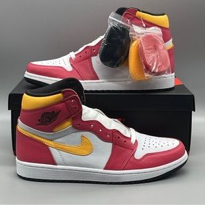 Nike Air Jordan 1 Retro High Light Fusion Red Shoes Men’s Size 8.5